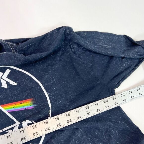 Pink Floyd Shirt Womens Navy Blue Medium Dark Side of the Moon Tour Graphic Tee - Picture 5 of 7